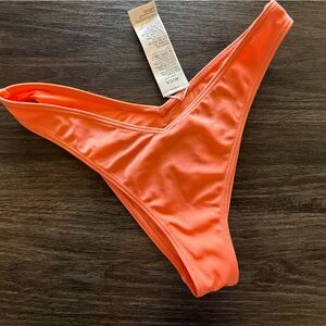 RVCA Vibrant Orange Bikini Bottom. NWT!
